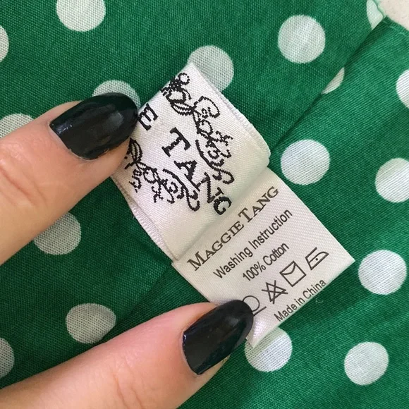 Retro Polka Dot Cotton Dress – A Nostalgic Delight - Picture 9 of 12